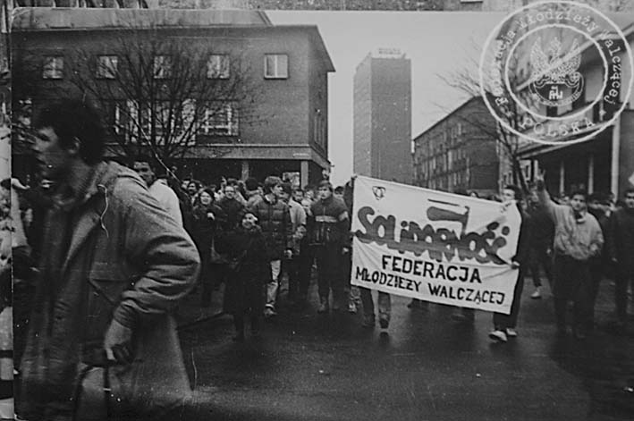 Manifestacja FMW - Bojkot wyborw 1988r. Gdask